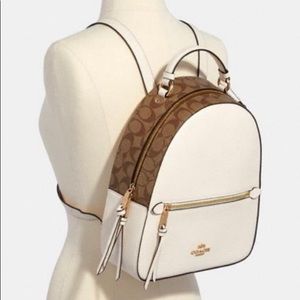 Coach Backpack with Signature Canvas Detail
